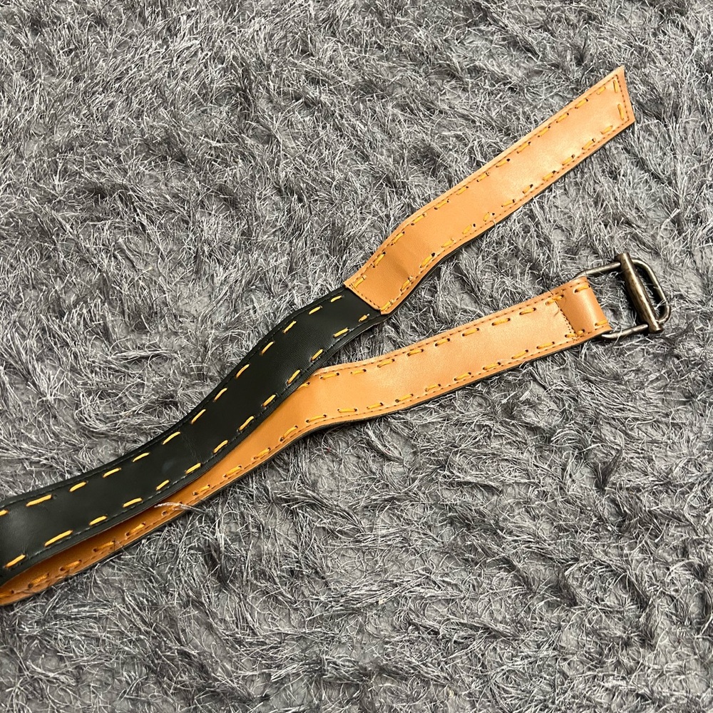 Y2k Black & Brown Leather Belt